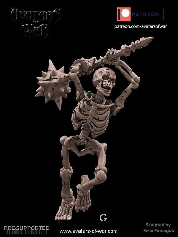 Skeletons - Swords, Axe & Mace
