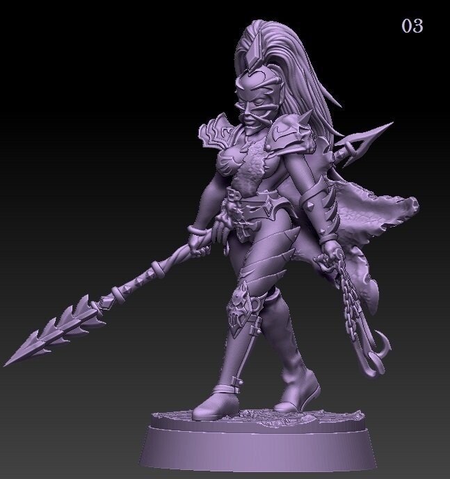 Dark Elf Princess - Lance + Hook