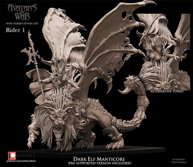 Dark Elves on Manticore