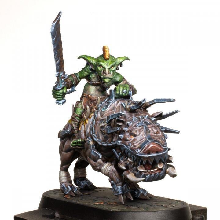 Goblin Rider - Myneer Augolf da Tredzle - Mounted on Grackus