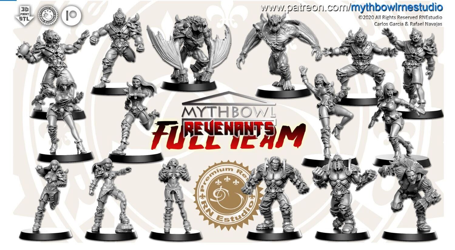 Fantasy Football Bloody Vampire Team
 ( 16 Miniatures )