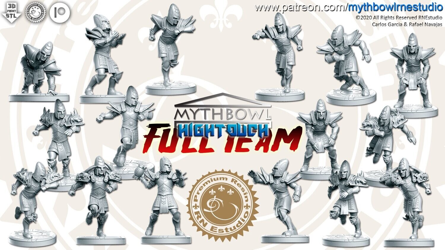 Fantasy Football Hightouch Elve Team
 ( 16 Miniatures)