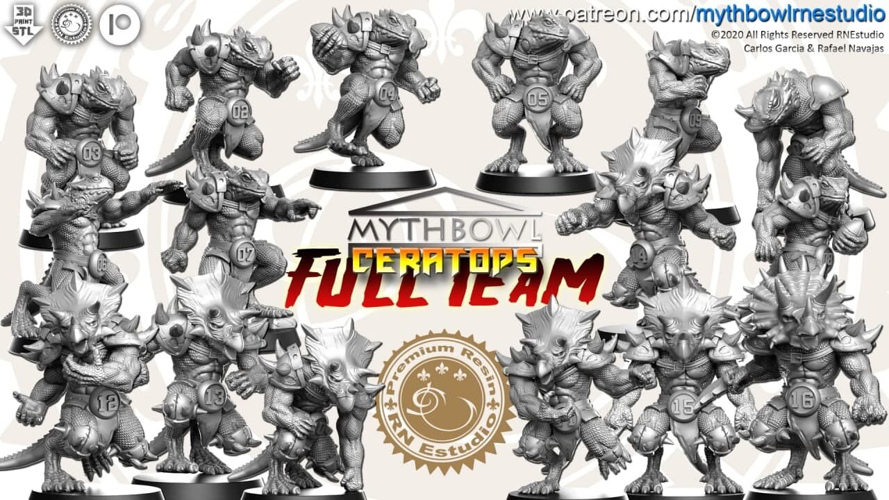 Fantasy Football Lizards Team
( 16 Miniatures )