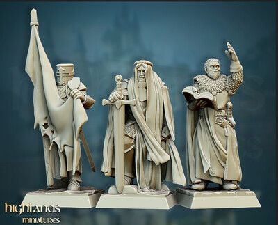 Crusader Command Group - Highlands Miniatures