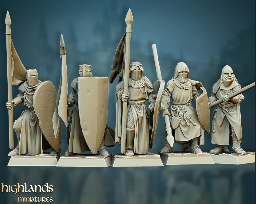 Crusader Core Unit - Highlands Miniatures