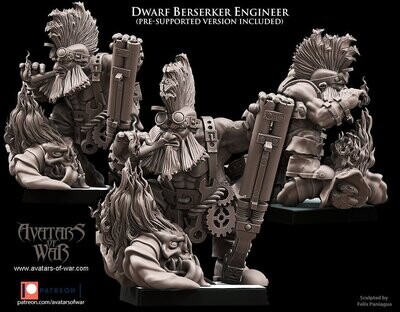 Dwarf Engineer and Dwarf Berserker Engineer