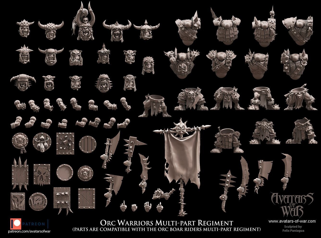 Orc Warriors multi-part regiment
