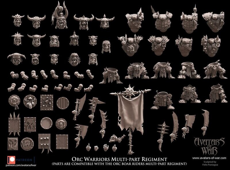 Orc Warriors multi-part regiment