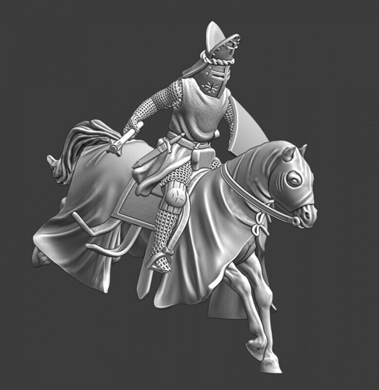 Bishop Hermann von Tartu - Mounted in battle