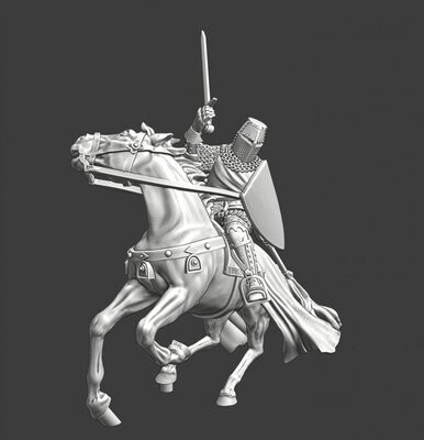 Medieval knight fighting from horseback II