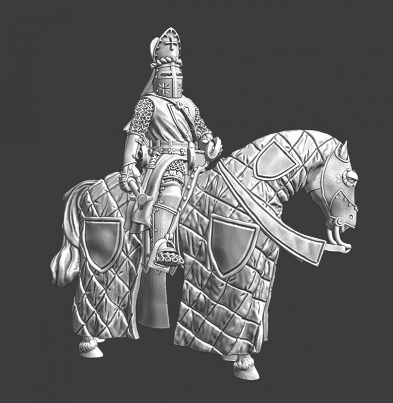 Mounted medieval bishop in plate chainmailarmou