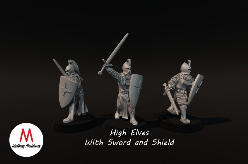 High Elves with Sword and shield