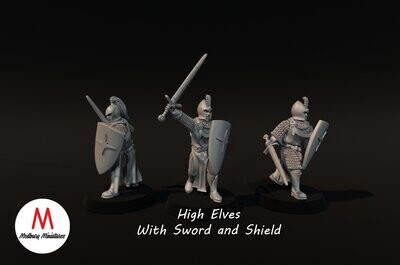 High Elves with Sword and shield