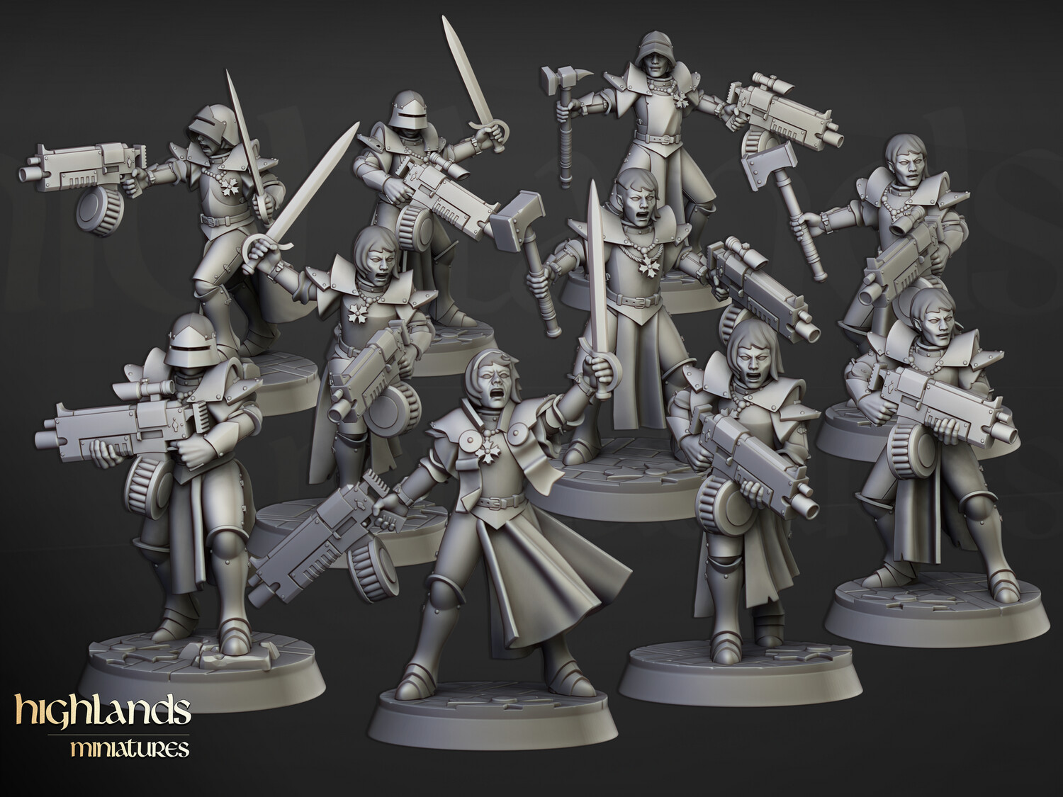 Sisters of Saint Helena with guns
