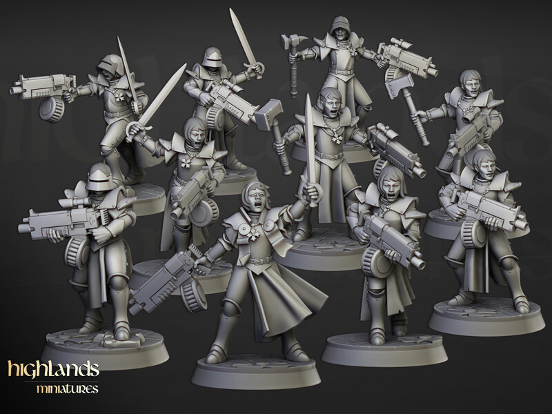 Sisters of Saint Helena with guns