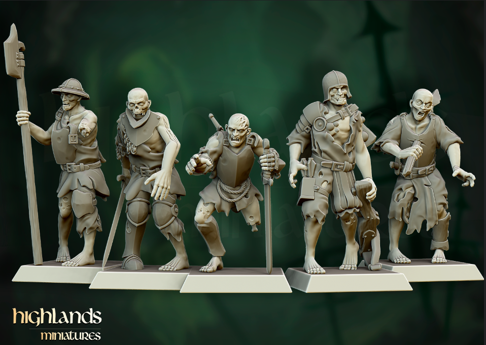 Zombie warriors (pack 5 units)