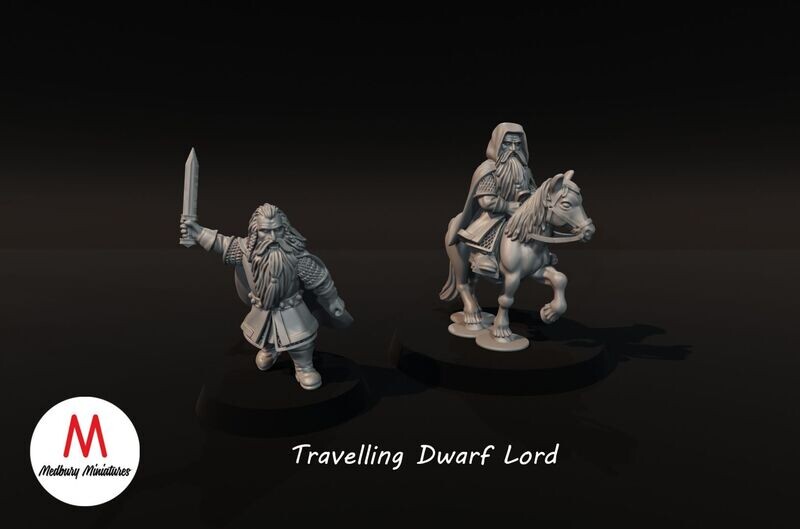 Travelling Dwarf Lord Foot and Mounted
