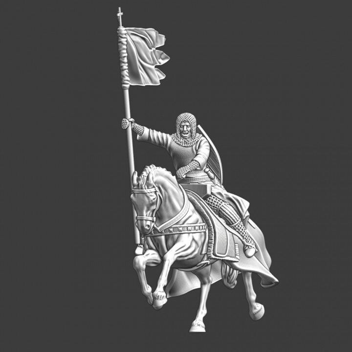 Medieval Banner Knight charging