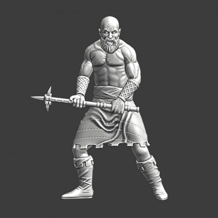 Medieval Nordic Berserker - with warhammer