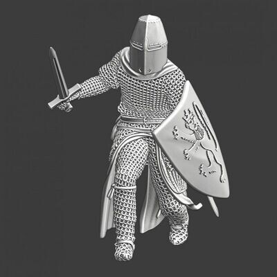 Medieval Scandinavian Knight advancing with sword
