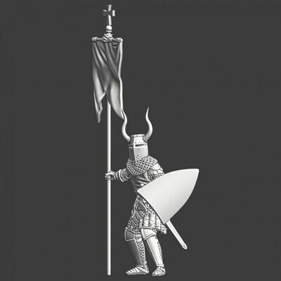 Medieval Teutonic Knight - with banner