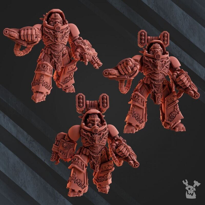 Dragon armor squad  - pack 3 Units (build kit)