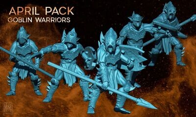 Goblin Spearmen - "Drums in the Mines" (Pack 5 minis)