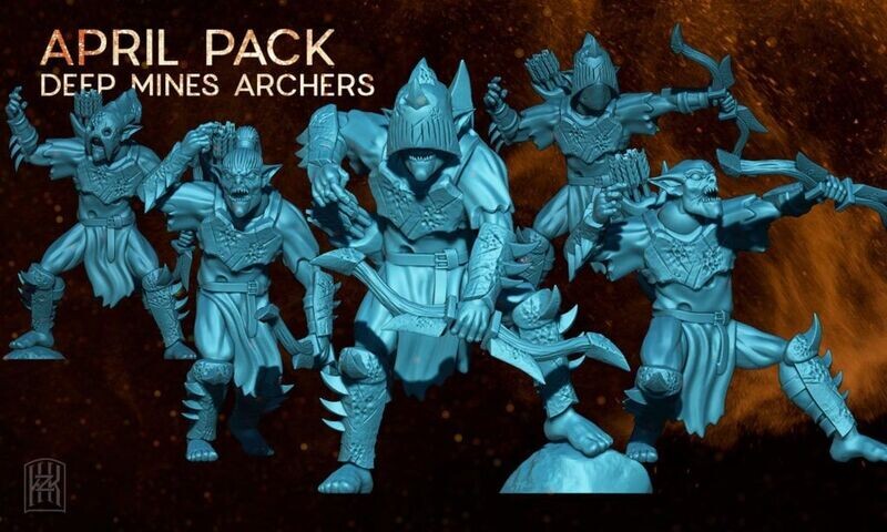 Goblin Archers  - "Drums in the Mines" (Pack 5 minis)
