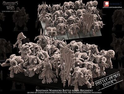 Beastman Warriors Battle-Ready regiment (pack 20 ud)