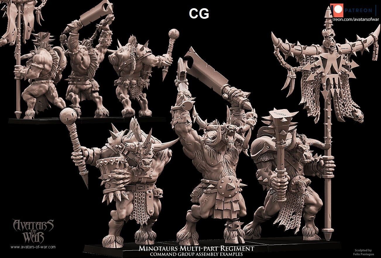 Minotaurs multi-part regiment (pack 10 ud)