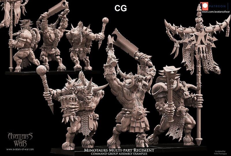 Minotaurs multi-part regiment (pack 10 ud)