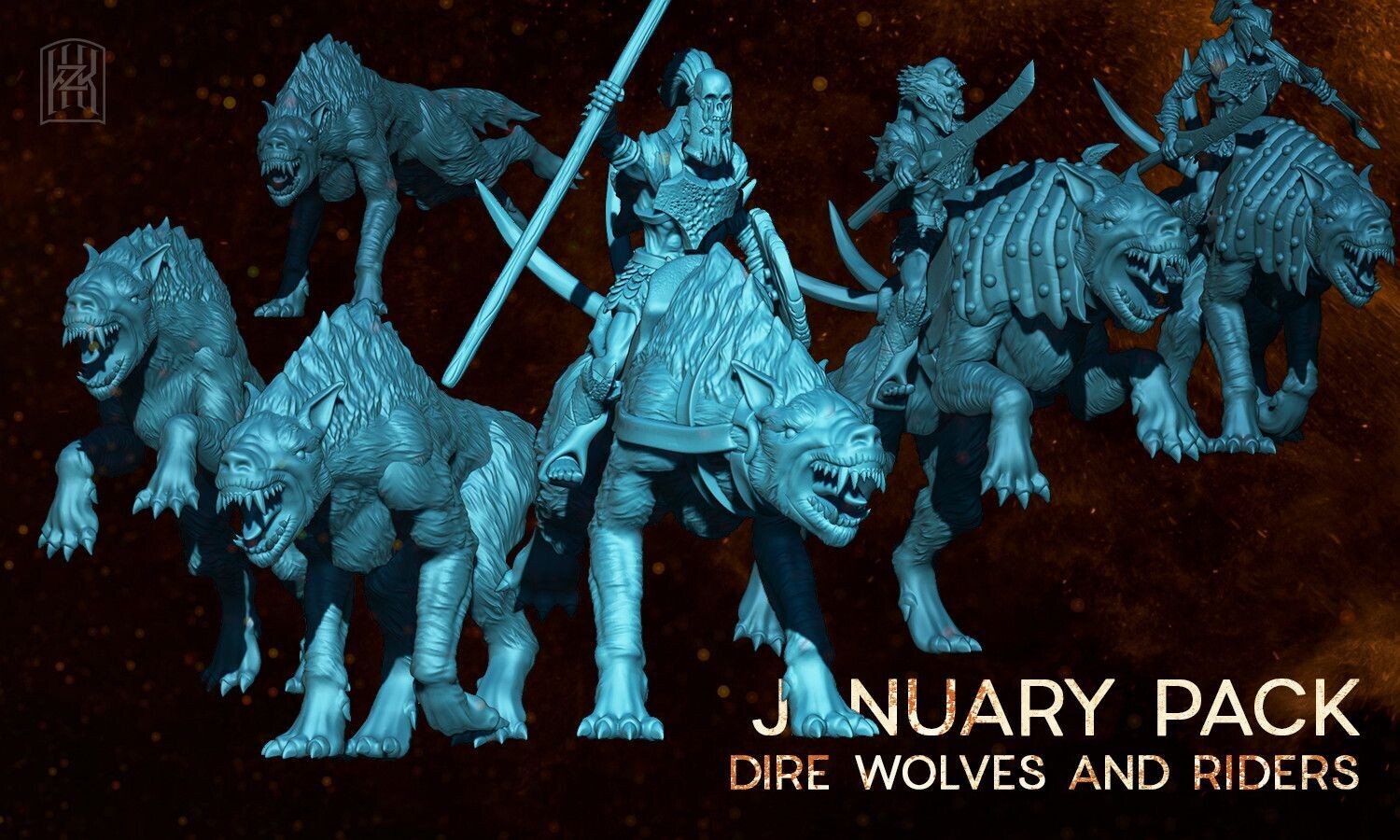 Warg Riders  - "Terror Realms" (pack 6 units)