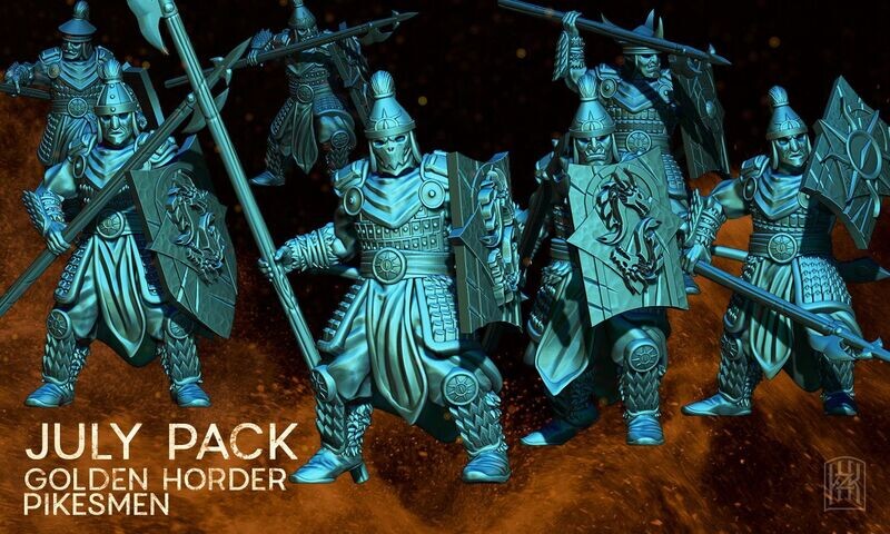 Golden Horde Pikemen  (Pack 4 units)