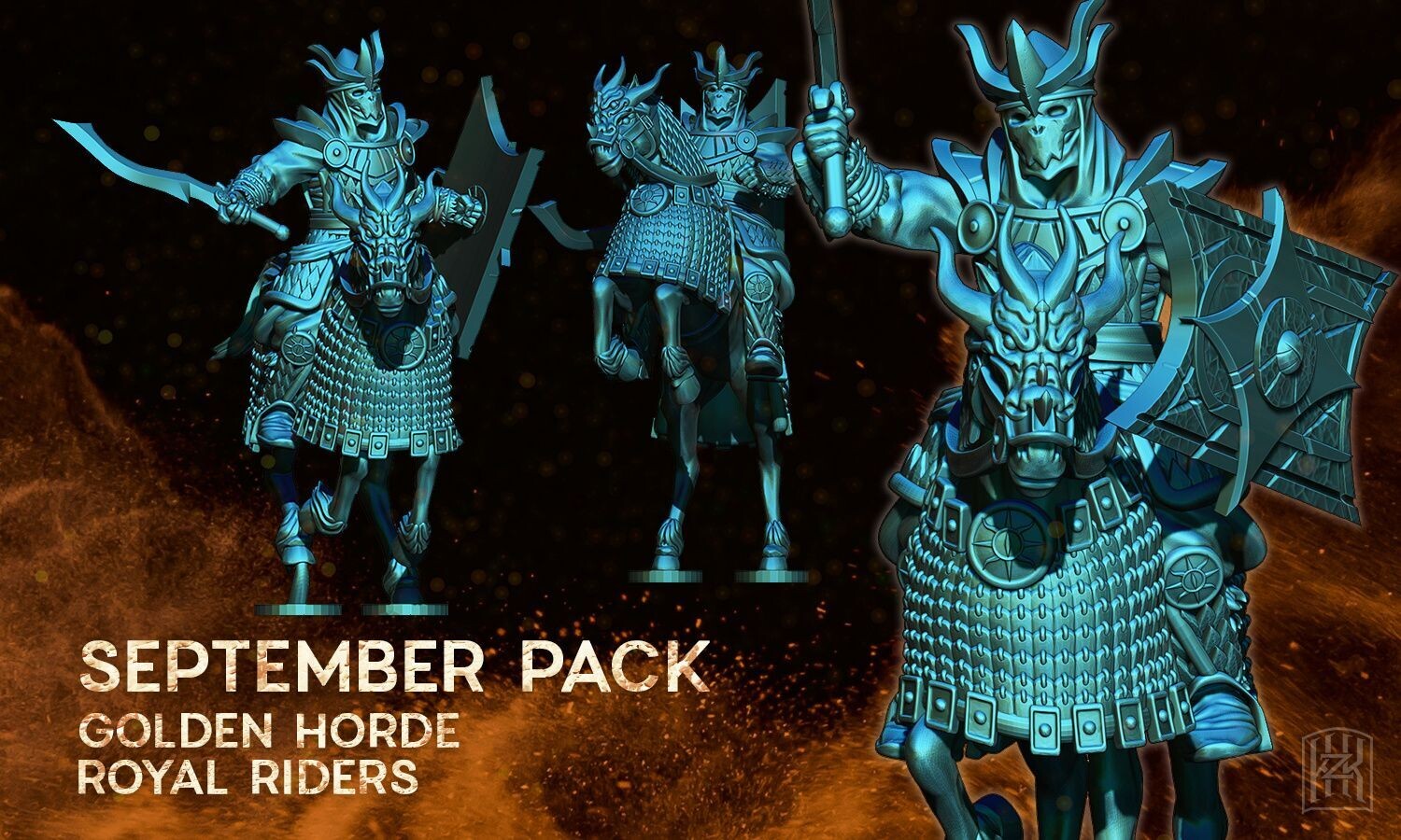 Golden Horde Royal Riders(Pack 4 units)