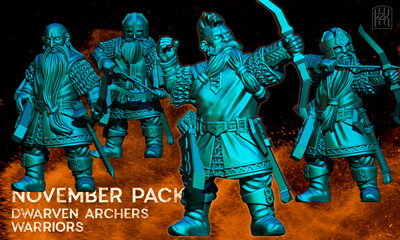 Exiled Dwarfs - Archers (Pack 4 units)