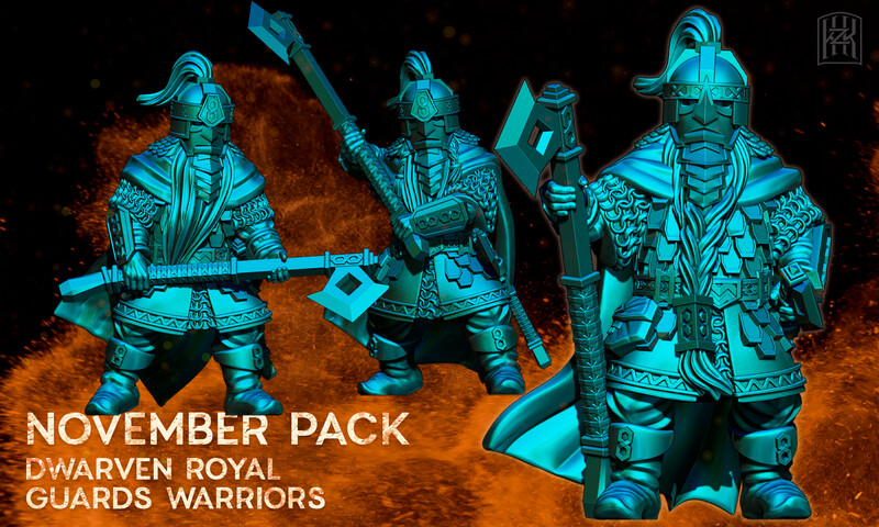 Exiled Dwarfs - Royal Guard (Pack 4 units)