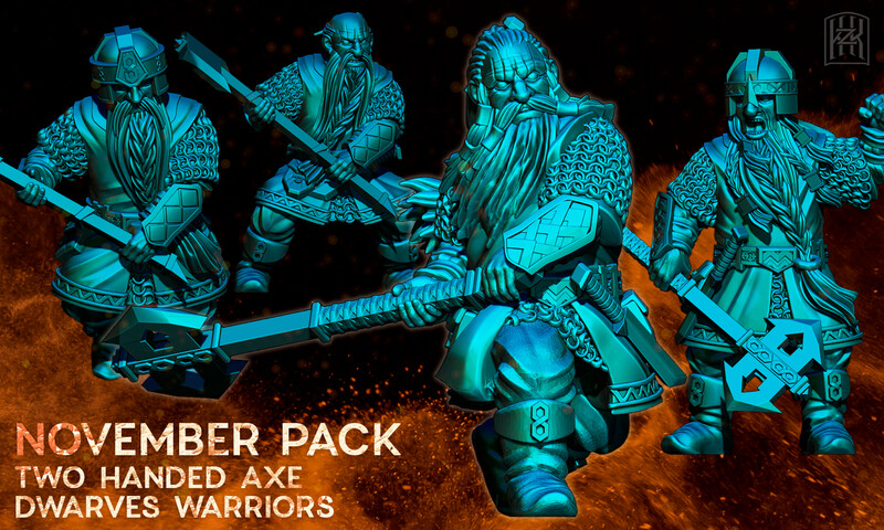 Exiled Dwarfs - Two Handed Weapons (Pack 4 units)