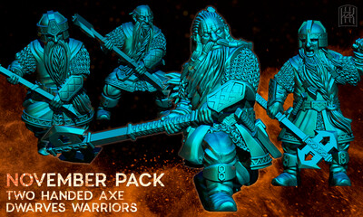 Exiled Dwarfs - Two Handed Weapons (Pack 4 units)