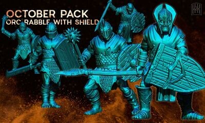 Orc Rabble With Shields (Pack 4 units)