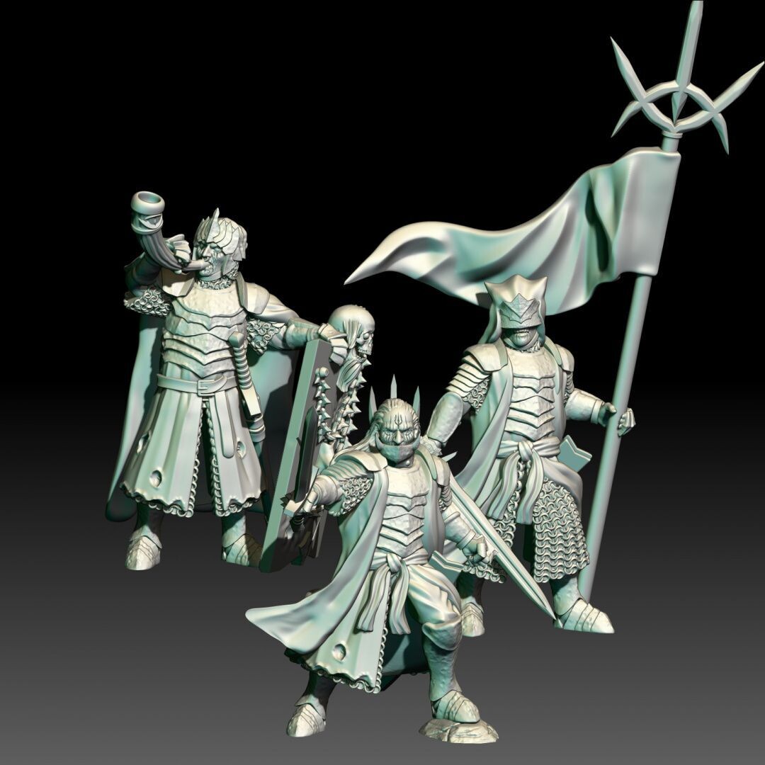 Commanders on foot & mounted (pack 6 units)