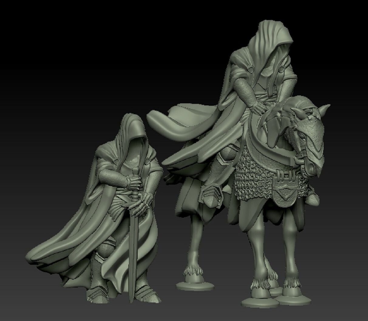 Hollow Lord on foot & mounted