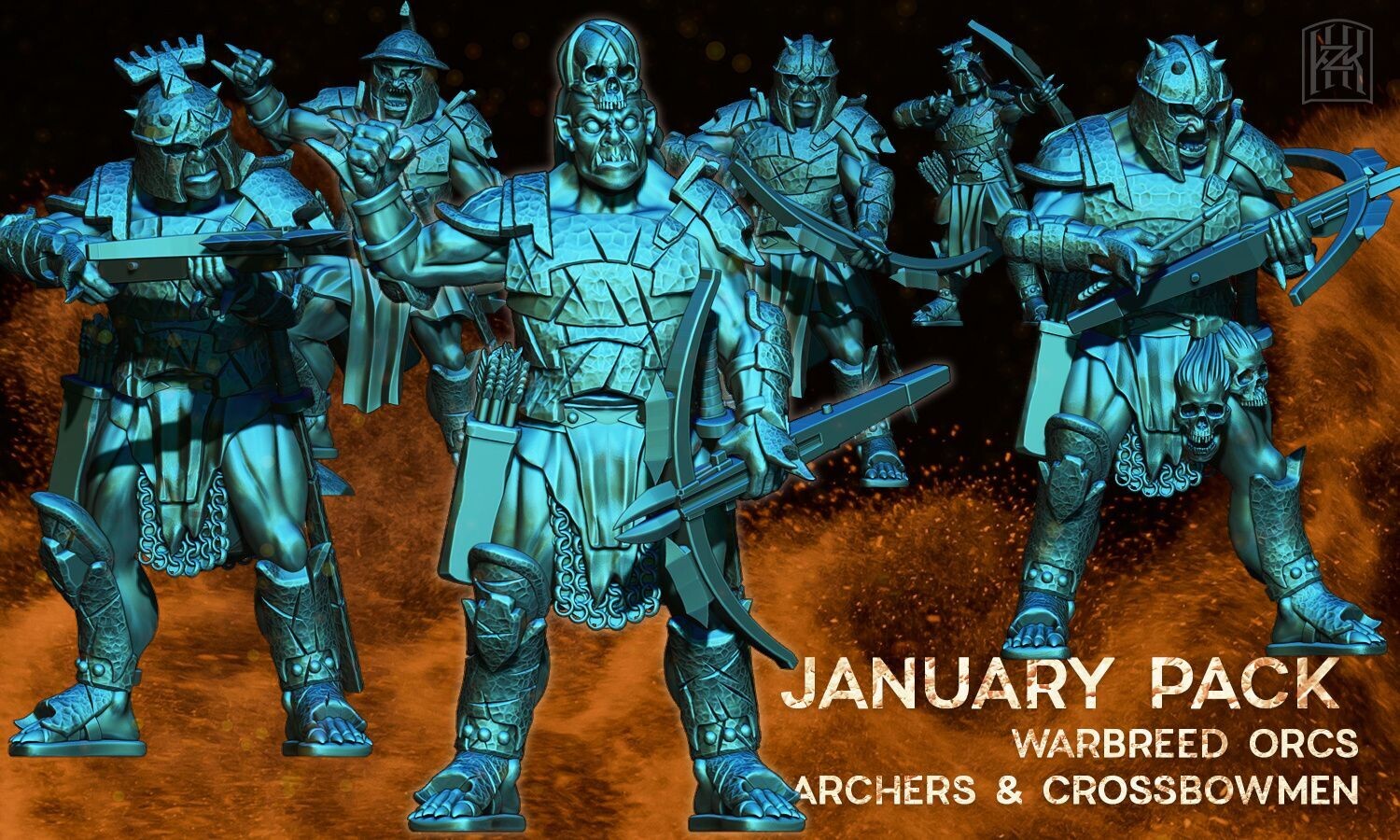 Warbreed Orcs CrossBowmen (Pack 3 units)