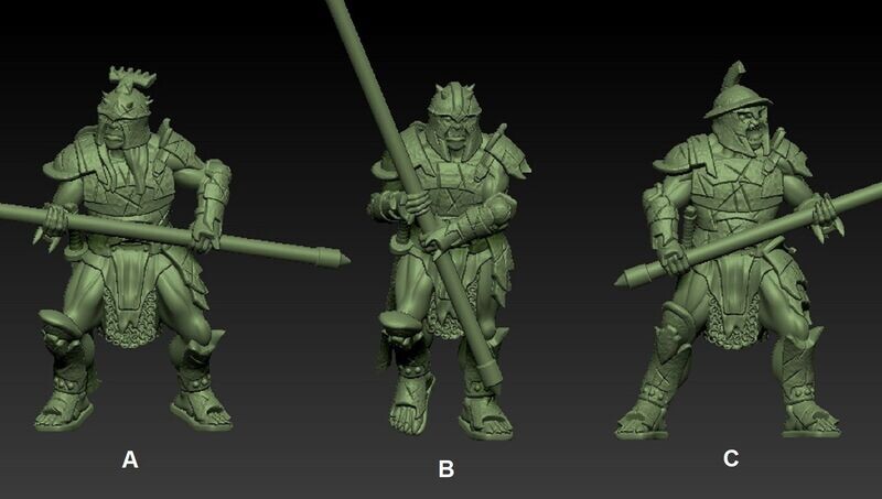 Warbreed Orcs Pikemen (Pack 3 units)