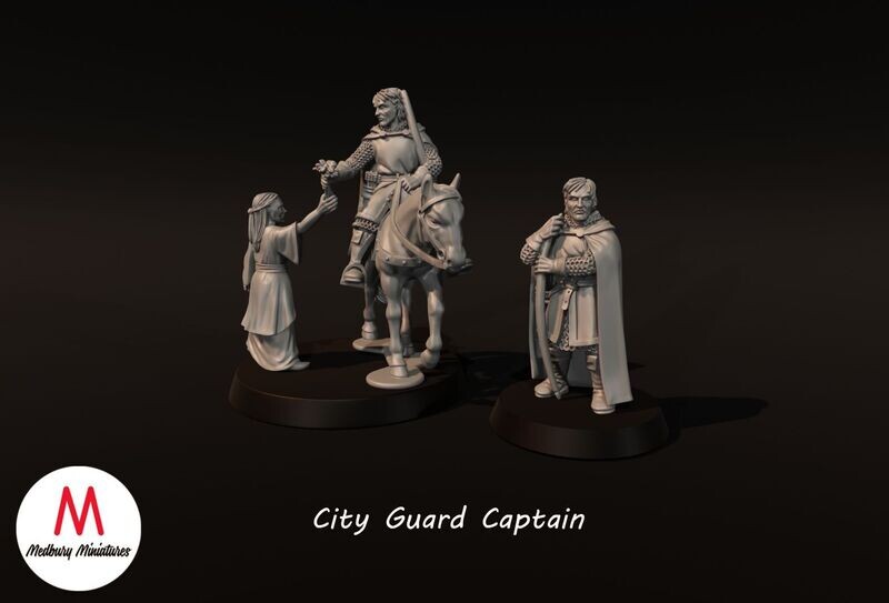 City Guard Captain on foot and mounted