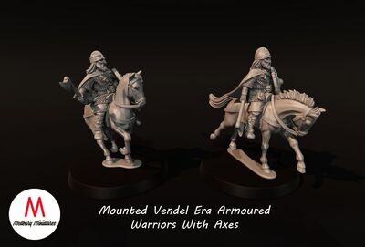 Mounted Vendel Era Armoured Warriors With Axes (pack 2 units)