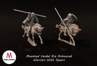 Mounted Vendel Era Armoured Warriors With Spears (pack 2 units)