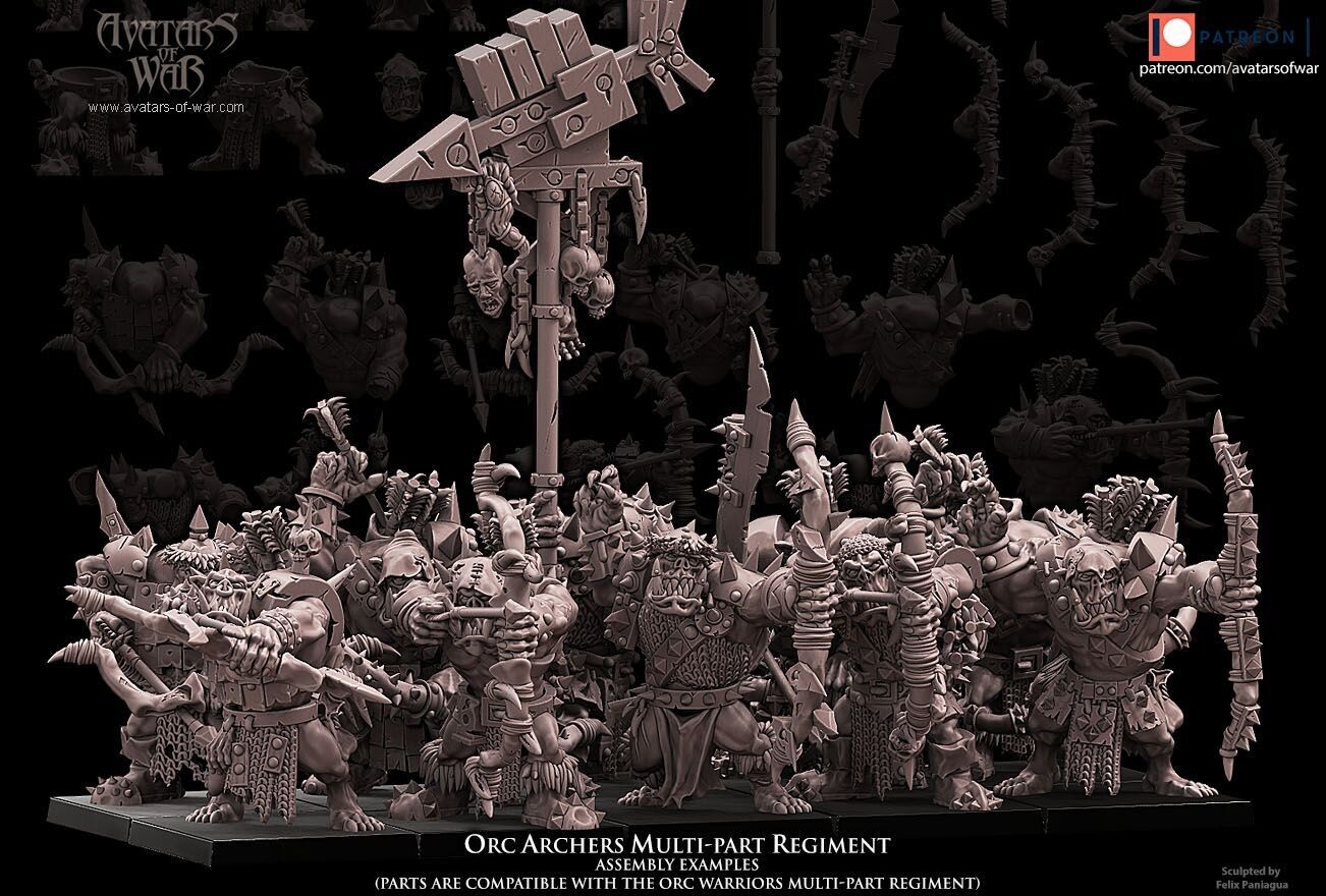 Orc Archers multi-part regiment