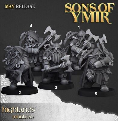 Dwarf Rangers two handed axes (pack 5 units)