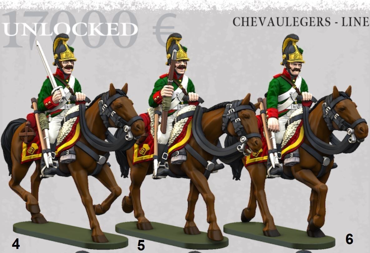 Austrian Cavalry  - Chevaulegers Line - 17K (pack 3 units)