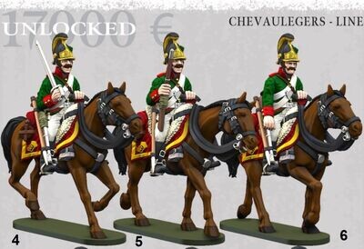 Austrian Cavalry  - Chevaulegers Line - 17K (pack 3 units)